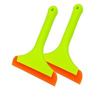 2pcs Silicone Squeegee for Shower Glass Door, Window Cleaning, Auto Water Blade, Water Wiper, Shower Squeegee, 5.9'' Blade and 7.5'' Long Handle for Car Windshield, Window, Mirror, Glass Door.