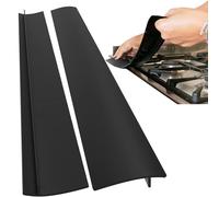 2pcs Silicone Stove Counter Gap Cover,25 inch Gap Filler Worktop Joining Strip,Flexible Heat Resistant Worktop Edging Strip for Gas Electric Cookers,Counters,Stovetops,Washing Machines,Oven,Washer