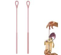 2pcs Silicone Straw Brush Cleaner Set with Long Flexible Handle for Cups, Baby Bottles, Reusable Water Straws - Style 4 (6+9 Combo Pack)