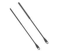2pcs Silicone Straw Brushes, 6mm+8mm Extra Long Straw Cleaner Brush Reusable Hanging Straw Cleaning Brush Bendable Crevice Brush Pipe Cleaners for Glass Metal Straw (Gray)