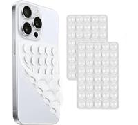2PCS Silicone Suction 40 Cup Phone Case Mount Double Sided Silicon Sticky Phone Grip with Higher Suction Power for,Hands-Free Accessories Holder for Selfies and Videos (Transparent)