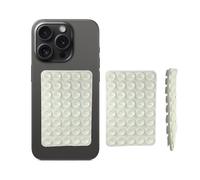 2Pcs Silicone Suction Cup Phone Case Mount Double Sided, Silicone Case Mount for Cell Phone, Hands-Free Smartphone Accessories Holder for Selfies and Videos, Non Slip Sticky Grip, Transparent