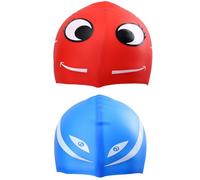 2pcs Silicone Swim Cap, Bathing Hat with Ear Coverage | Smooth Waterproof Design, Secure Fit for Long Hair, 21.5x18x0.5cm Size, for Water Play