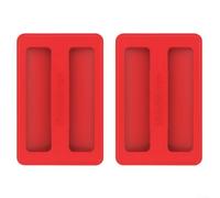 2Pcs Silicone Toaster Cover for 2 Slice Toasters, Dustproof Protection for Breakfast Machines (Red)