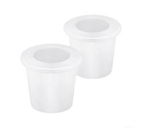 2pcs Silicone Umbrella Hole Ring Stopper for Patio Table - Clear Anti Wobble Wedge Insert 5-6mm Glass - Garden Bar Cafe Accessories(White)