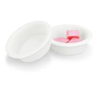 2Pcs Silicone Wax Warmer Liner Reusable Wax Melts Dish Liners Leakproof for 3-in-1 Scented Wax Cube Candle Burners and Electric Oil Burner 6.3cm Diamater Aroma Fragrance Oil Holder Tray Liner-Small