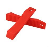 2pcs Silicone Weight Lifting Deadlift Wedges Antislip Blocks Pads for Barbell Plate Loading Stability (Red)