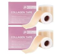 2pcs Silicone Wrinkles Tape with Collagen -Advanced Collagen Tape for Wrinkles,Ultra-Thin Silicone Wrinkles Sheets,Moisturizing Face Tape for Wrinkles,Silicone Patch Repair for Face,Body Wrinkles