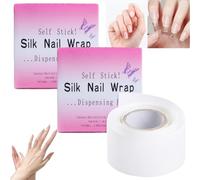 2PCS Silk Nail Wrap for Nail Repair & Extensions,Silk Wrap for Nails Reinforce Extensions,Protect Reinforce Extens/ion Sticker,Nail Repair Kit for Broken Nails,Split Nail Repair & Exte/nsions
