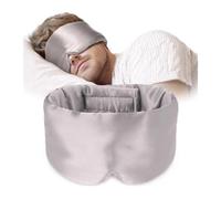 2pcs Silk Sleep Mask Soft Pressureless Sleeping Mulberry for Eye Skin Anti Wrinkles for Sleep(Light Gray)