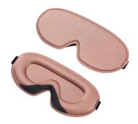 2pcs Silk Sleeping Mask Soft Smooth Sleep for Eyes Travel Shade Cover Rest Relax Blindfold Eye for Sleep(Rose)