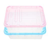 2pcs Silkworm Baby Feeding Box Portable Ventilated Plastic Breeding Boxes