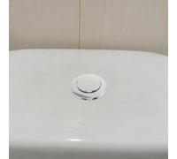 2pcs Silver Abs Toilet Push Button Replacement for Single Flush