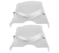 2pcs Silver Alloy Chain Guard Cover for 110-125cc | Thickened Metal Build, Textured Reinforcement, Rapid Setup, Quieter Drivetrain, Muddy Roads and Dirt Riding