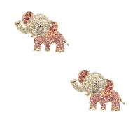 2pcs Silver Alloy Elephant Car Vent Clip Perfume Ornament | Modern Vent Decor, Odor Removal Use, Clip Design for Fragrance Pads in Car Interiors