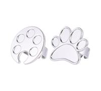 2pcs Silver Alloy Nail Art Colour Mixing Board Palette