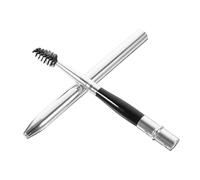 2pcs Silver Aluminum Mascara Brush Wand for Lash Clumps Daily Makeup | Compact Lash Separator, Portable Grooming Tool for Travelers, Easy Touch-ups, Makeup Enthusiasts, On-the-go Use