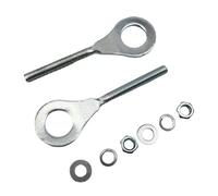 2Pcs Silver Chain Adjuster Tensioner for 196cc 6.5HP Coleman CT200U CT200u-ex Massimo MB200 Baja Warrior MB165 MBX10 MBX11 Mini Bike 50cc-125cc CRF50 CRF70 XR70 XR80 Dirt Pit Bike Motorcycle (15mm)