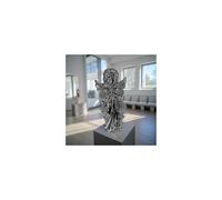 2Pcs Silver Crushed Diamond Angel Statue Sparkly Bling Angel