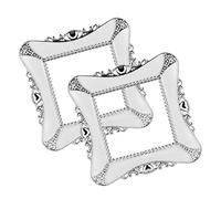 2PCS Silver Light Switch Cover Plate - Acrylic Switch Surround Stickers for Home Wall Decoration (9×9 CM)
