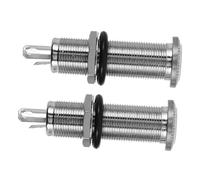 2pcs Silver Metal Cylinder End Pin Jack for Electric Bass and Guitar