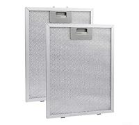 2Pcs Silver Metal Mesh Range Hood Filter 305X267x9mm 5 Layer Aluminised Grease Trap Extractor Vent For Kitchen Cooker Hoods Widespread Fit Easy Installation