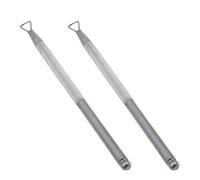 2Pcs Silver Nice and Deft Cuticle Pusher Stainless Steel Nail Art Remover Tool Triangle Cuticle Peeler Scraper Remove Gel Nail Polish, Cuticle Pusher