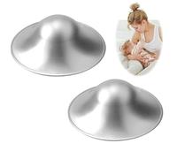 2PCS Silver Nipple Shields The Original Cups Breastfeeding Nursing Newborn and Newborn Breastfeeding Essentials Breast Shields Must Haves for Protect and Soothe Sore Nipples 925 Silver Regular S Size