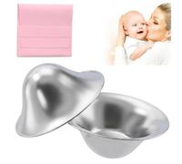 2PCS Silver Nursing Cups, Reusable 925 Silver Nipple Shields for Breastfeeding,Silverette Nursing Cups for Protect and Soothe Sore Nipples,Silver Cups Breastfeeding Newborns, Easy to Clean(Regular)