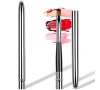 2PCS Silver Portable Lip Brush, Professional Lip Makeup Brushes, for Lipstick & Lip Gloss