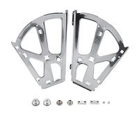 2Pcs Silver Shoes Drawer Cabinet Hinges, Stainless Steel Shelf Turing Rack Replacement Fittings, Rust Resistant Hinge for Furniture Flip Plate Frame Holder Accessory (2 Layers)