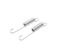 2pcs Silver Tone Metal Motorcycle Foot Kickstand Side Stand Spring Compatible With CG125(Dark Grey)