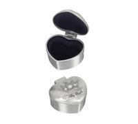 2Pcs Silver Zinc Alloy Round Deciduous Tooth Box for Children | Built-in High Permeability Flannelette, Safe for Baby's Fingers and Hands, Christmas New Year Birthday Keepsake Holder