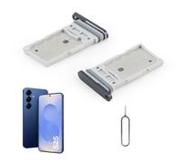 2PCS SIM Card Tray for Samsung Galaxy S25 S931U S931U1 SIM Card Slot Holder Replacement for Samsung Galaxy S25+ S936U S936U1 with Open Eject Pin（Blackish Blue）