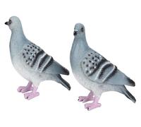 2Pcs Simulation Foam Pigeon Model, Garden Animal Peace Lawn Figurine Balcony Wedding Decoration Crafts Landscape Backyard