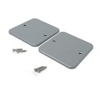 2pcs. Single Gang Metal Clad Blanking Plate - Durable Wall Faceplate Cover for Electrical Sockets with Screws Included (80x80x4mm)