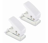2Pcs Single Hole Punches Mini Single Hole Paper Punchers 10 Sheets Punch Capacity Hole Punchers Cute Handheld Hole Punchers for Paper Scrapbooks(white)