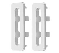 2pcs Sink Overflow Ring Cover Plastic Rectangle Trim | White Silver Options, Polished Finish, Clean Contemporary Look, Fit Vanity and Wash Basins