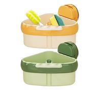 2pcs Sink Strainer Basket Corner Sink Strainer Suction Cup Sinks Corner Rack, Kitchen Sinks Food Strainers With Suction, Dishcloth Holder Waste Filter Organizer For Wife Husband Housewife Friends