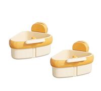 2PCS Sink Strainer Basket, Press Dumping & Self-Cleaning Design, Corner Sink Hanging Strainer Basket