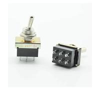 2pcs six 6 Terminals Heavy Metal Toggle Switches ON ON Kit Classic Car AC 220V 3A 12 mm mounting holes two positions IDGTTLDF