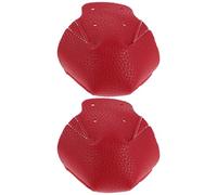 2pcs Skate Toe Covers Red Pu Leather Guards for Ice and Roller Skates
