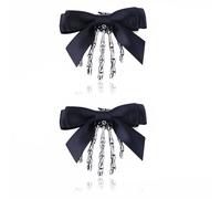 2Pcs Skeleton Hand Hair Clips with Bowknot - Cute Skull Claw Hairpins for Girls, Party Cosplay