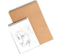 2pcs Sketch Pad A5A4Sketchbooks Art Supplies Hardback Sketch Book Spiral Bound Sketch Pad Drawing Pad Paper for Artists Children Adults(29.7 * 21+21 * 14.8cm)