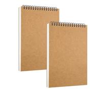 2Pcs Sketchbooks, A3 Hardback Sketch Book, Total 60 Sheets/120 Pages,160GSM Thick Paper, Spiral Bound Sketch Pad, Drawing Pad for Artists Children Adults(27.9 * 21cm) (Brown)