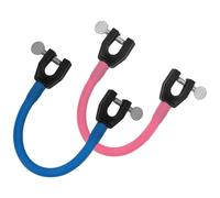 2pcs Ski Tip Connector for Kids, Portable Ski Connector with 4 Spacers, Ski Training Aid Skiing Training Equipment Snowboard Accessories for Kids, Beginners (Pink, Blue)