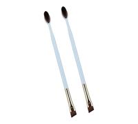 2Pcs Slanted Eyebrow Brushes With Soft Nylon Bristles Ergonomic Handle For Long Lasting Use Angled Eyebrow Shaping Tool