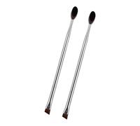 2Pcs Slanted Eyebrow Brushes With Soft Nylon Bristles Ergonomic Handle For Long Lasting Use Angled Eyebrow Shaping Tool