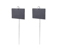 2pcs Slate Hanging Plant Labels Black Marker Garden Tags