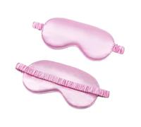 2pcs Sleep Mask 3D Eye for Sleeping Pure Silk Blackout Comfortable Soft Night Blindfold Shades for Travel Naps for Sleep(Pink)
